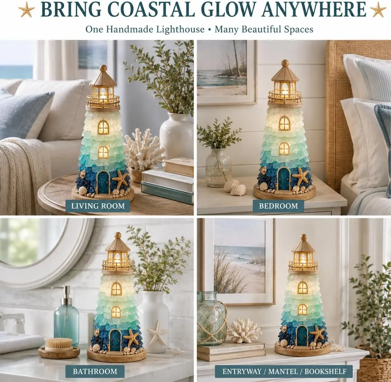 Lighted Sea Glass Lighthouse Kit 6