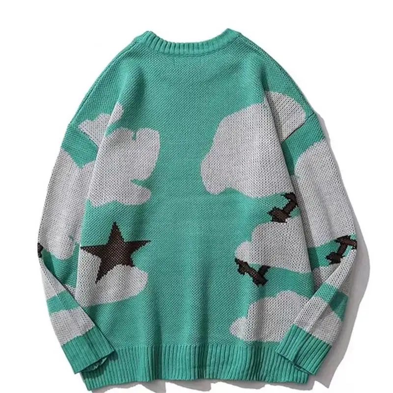 Rap Ugly Christmas Sweater Men 2024 Harajuku Cartoon Anime Knitted Sweater Winter Men's Hip Hop Pullover Oversized Women Jumper