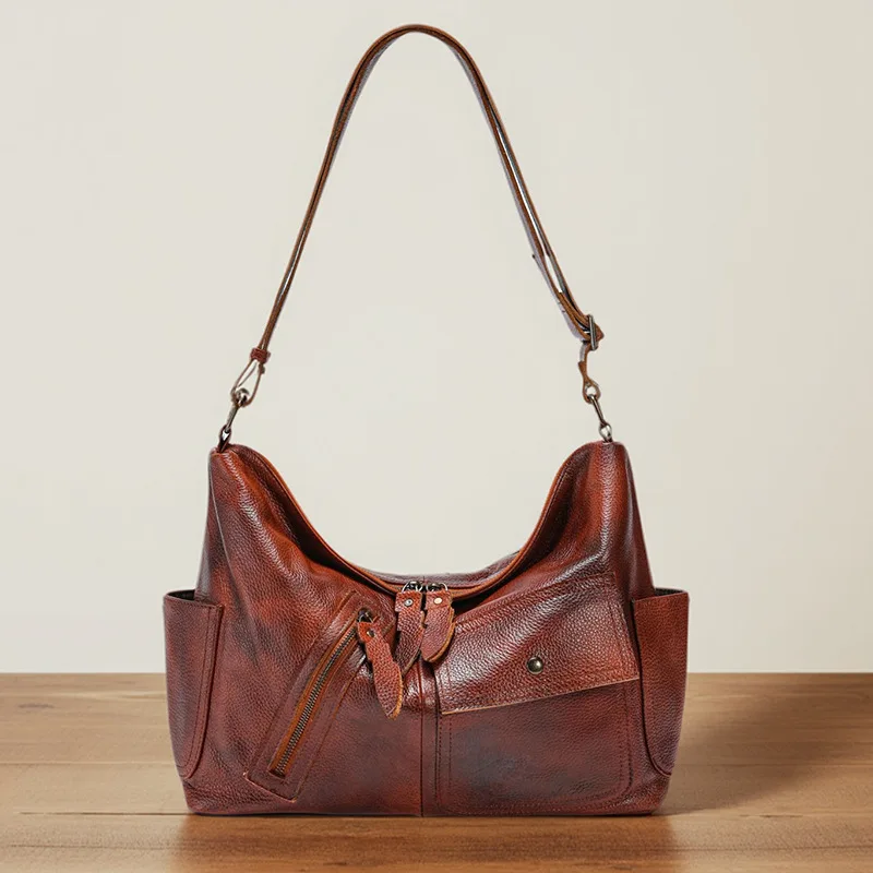 

Cowhide Leather Women‘s Shoulder Bag Soft Cow Real Leather Handbag Fashion Luxury Design Crossbody Bags Purses and Handbags