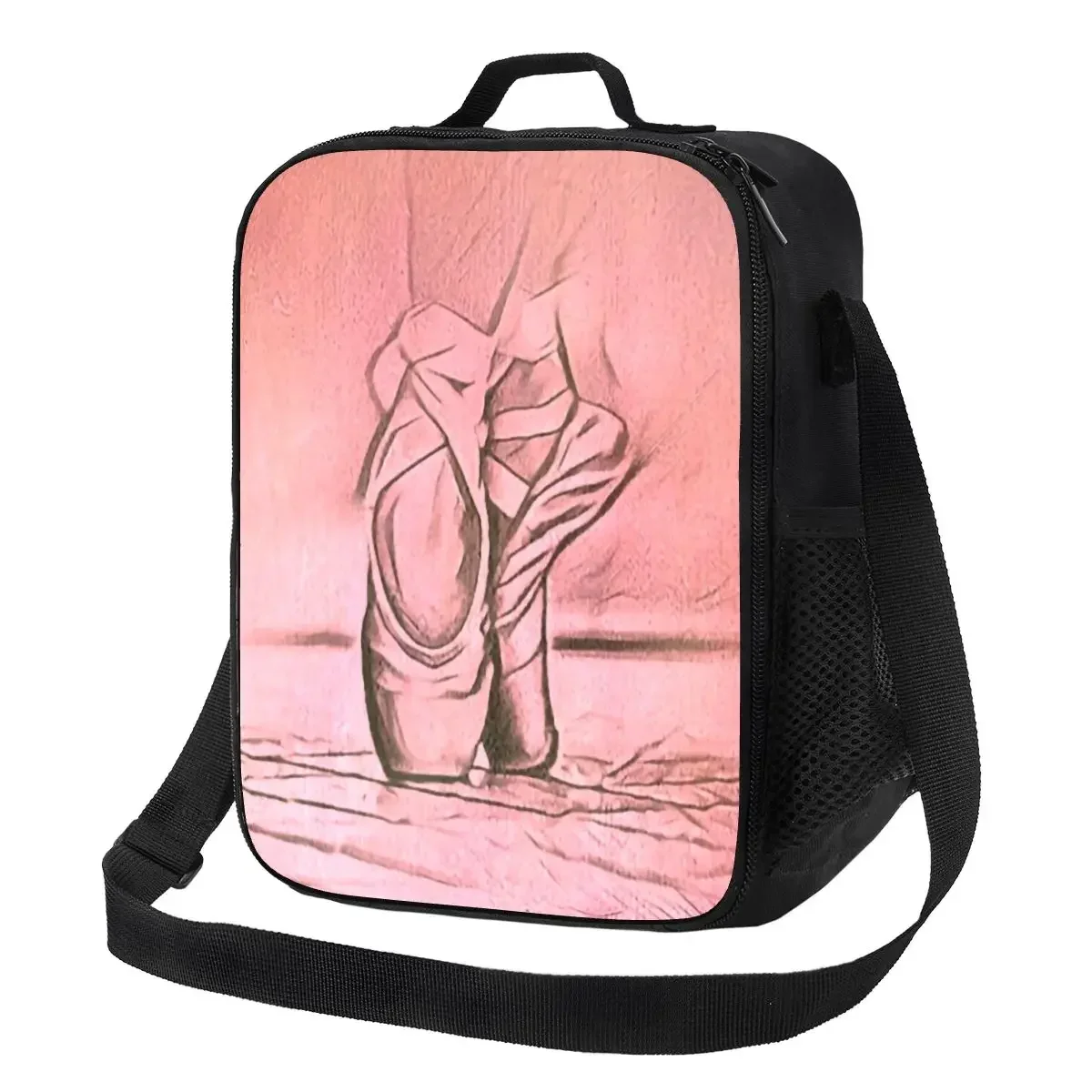 

Custom Ballet Dance Makes Me Free Insulated Lunch Tote Bag for Ballerina Dancer Portable Thermal Cooler Food Bento Box School