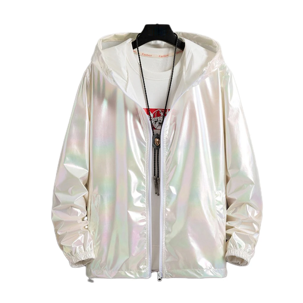 

New Stylish Comfy Fashion Hot Jacket Casual Coat Colorful Bright Couple Hooded Polyester Regular Spring Autumn
