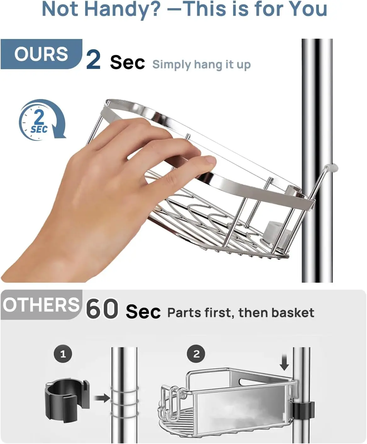 4 adjustable shelves with tension bar for bath shampoo accessories storage rack