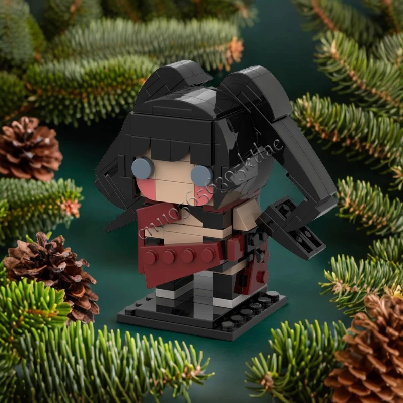 159 PCS MOC Figure di musica virtuale Serie Modelli con testa di mattoni Set Mattoni creativi fai da te Assemblaggio Giocattolo Collezione di regali per bambini Display