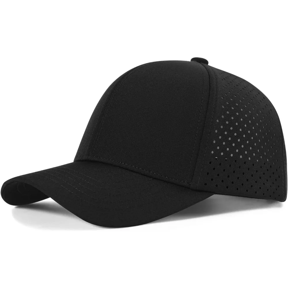 

Men Quick Dry Baseball Cap Laser Cut Mesh Ball Curved Brim Snapback Hat.