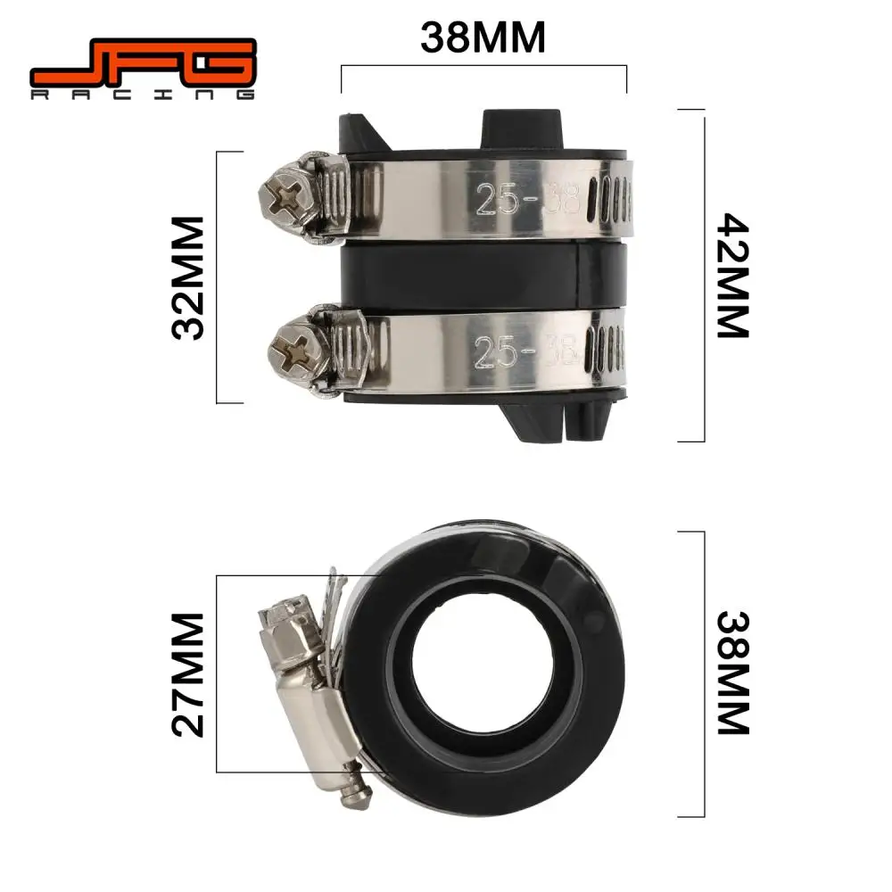 Acessórios para motocicletas, coletor de admissão, carburador para honda ruckus zoomer, adaptador de interface, moto, bicicleta, borracha, aço inoxidável