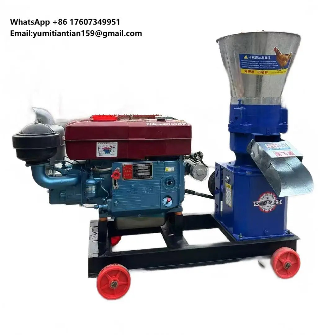 Máquina de pellets de alimentos para aves de corral, pollos, cultivo, animales, aves de corral, ganado, cerdo, alimentación, prensado de pellets, fabricación de pellets diésel