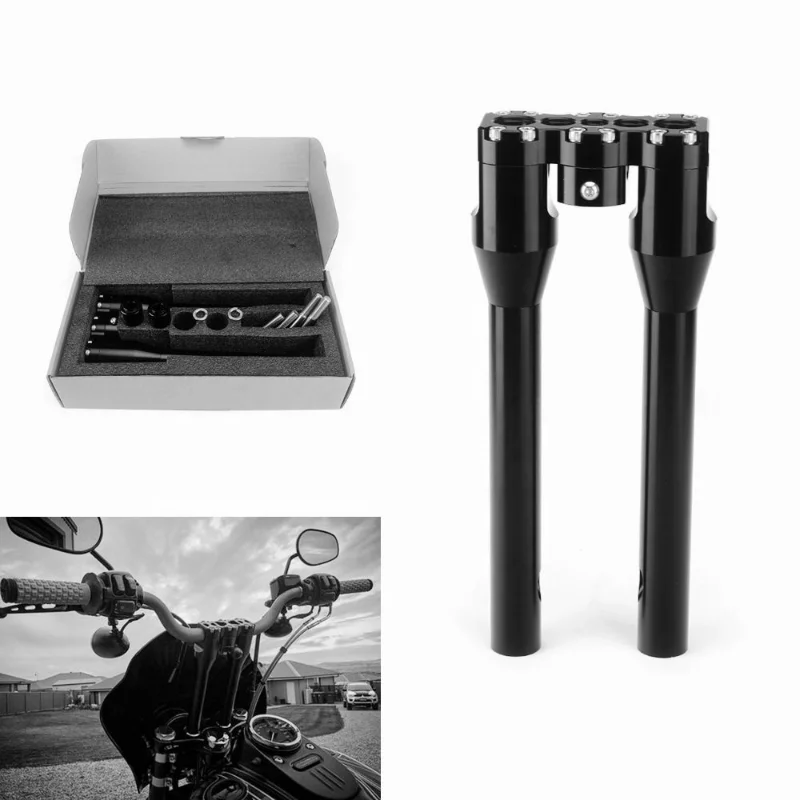 12 inch Straight Style Handlebar Risers for 1'' Stock Diameter Handlebars for Harley Softail Sportster models 25.4mm