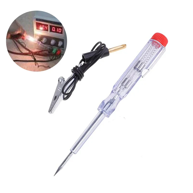 1PC 6/12/24V Car Voltage Detector Pen Circuit Tester System Long Probe Continuity Test Light Pen Auto Light Circuit Tester