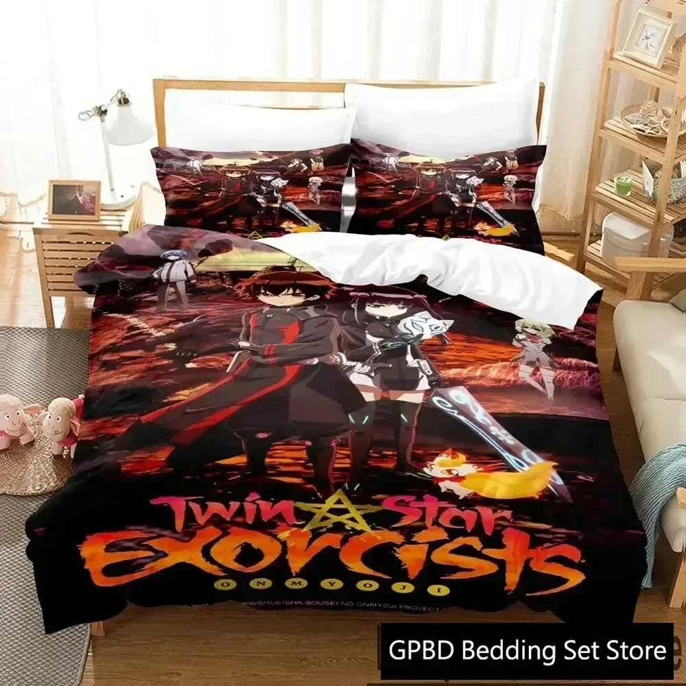 3D Print Anime Twin Star Exorcists Bedding Set Duvet Cover Bed Set Quilt Cover Pillowcase Comforter king Queen Size Boys Adult