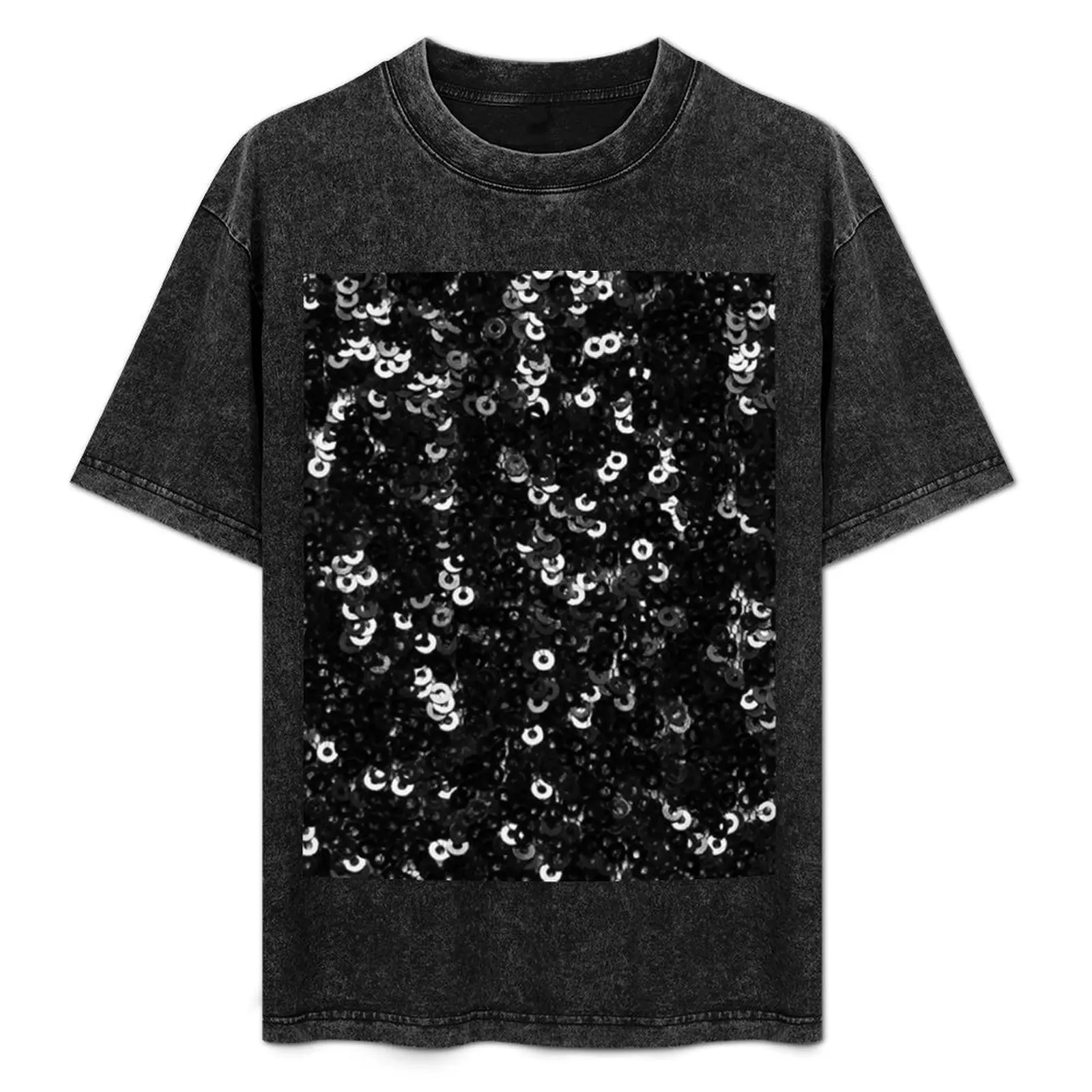 SEQUINS T-Shirt cotton graphic tees man t shirt oversized t shirt mens white t shirts