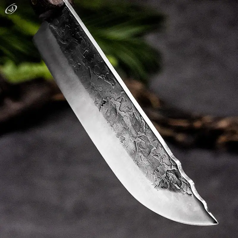 Cleaver Knife Forged Full Tang Butcher Knife 5CR15mov Stainless Steel Knife Sharp Slicing Knife Meat Chopping Butcher Knife