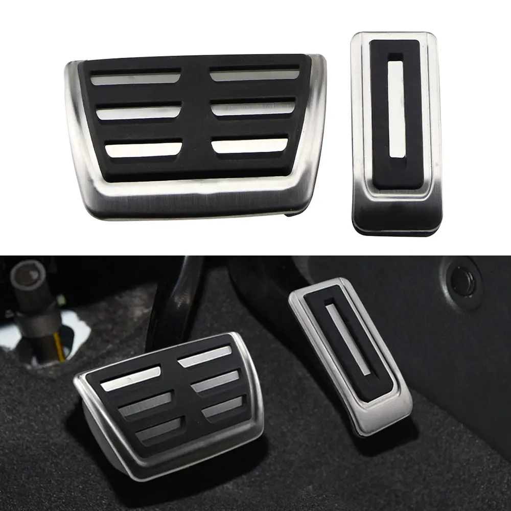 Edelstahl Auto Kraftstoff Bremspedal Abdeckung für Volkswagen Vw Transporter Multivan T5 T6 Caravelle T6 AT MT Zubehör – Detail 1