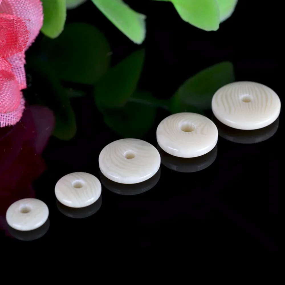 

Round Resin 6mm 8mm 10mm 12mm Beige White Color Flat Loose Spacer Beads Lot for DIY Crafts Jewelry Making