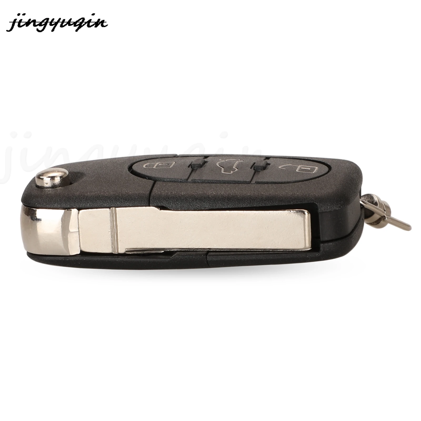 Jingyuqin 1J0959753B 3BTN Flip Remote Key Fob 433MHZ ID48 Chip For For Volkswagen VW Bora Passat Seat Skoda Car Accessories