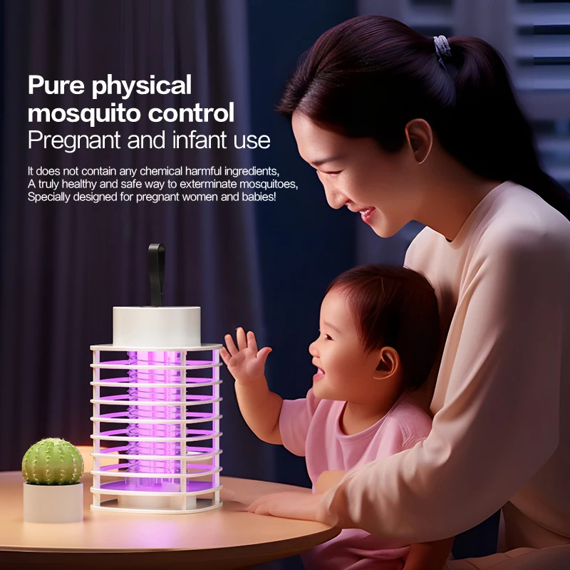 Portable Silent Mosquito Killer Lamp USB Rechargeable Mosquito and Fly Ultraviolet Light Trap Physical Mosquito Control for Home image 4