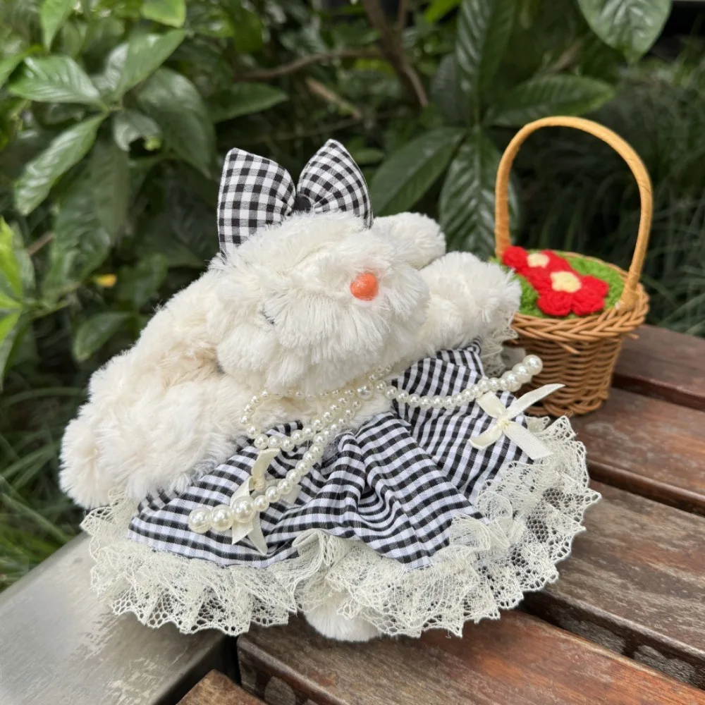 

Bow Plush Rabbit Keychain Princess Pearl Dress Stuffed Rabbit Doll Keyring Kawaii Soft Drooping Ear Rabbit Pendant Girl's Toy