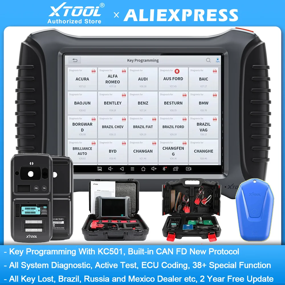 XTOOL X100 PAD3 Pro Automotive Key Programmer, IMMO Elite Key Programming Tool All Key Lost Auto diagnose Immobilizer With KC501