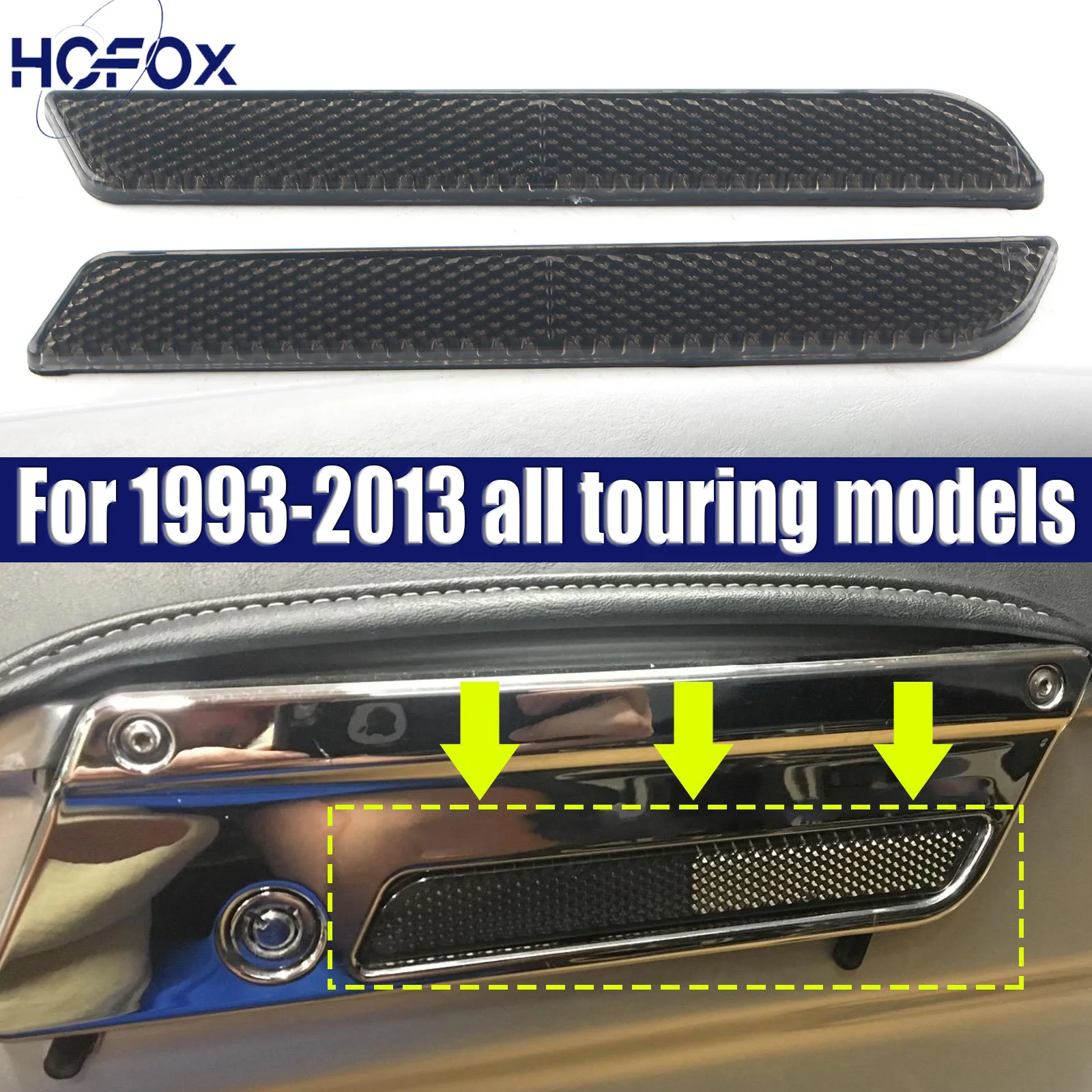 

​For 1993-2013 all touring models FLT Saddlebag Reflectors Clear Latch Cover Reflective kit For 1994-2012 all softail models