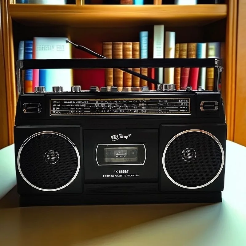 1980'S ريترو كاسيت مسجل لاعب مع Am Fm Sw متعدد الموجات راديو السيارات وقف الشريط لاعب سماعة لاسلكية تعمل بالبلوتوث بطاقة راديو Boombox