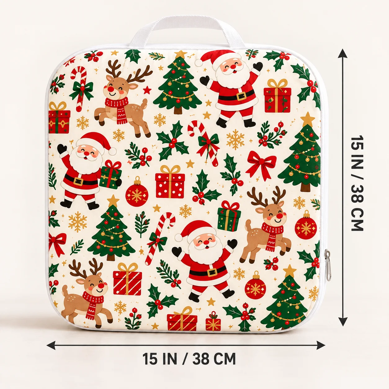 Personalized Memory Foam Seat Cushion, Waterproof Peach Skin Chair Pad with Carry Handle for Office, Home, Car Travel Daily Use