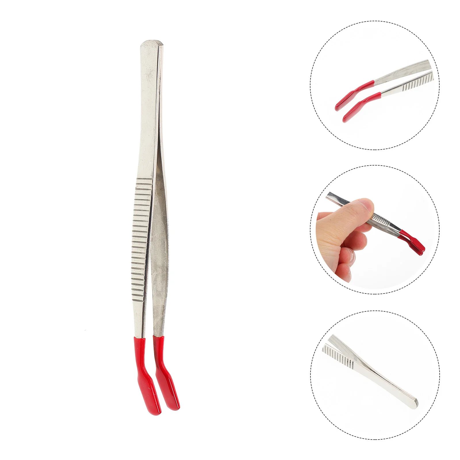 ختم جمع الملقط الفولاذ المقاوم للصدأ غرامة تلميح لصنع المجوهرات حبة العمل صياغة رمش قضيب ملقط متعدد الأغراض #2