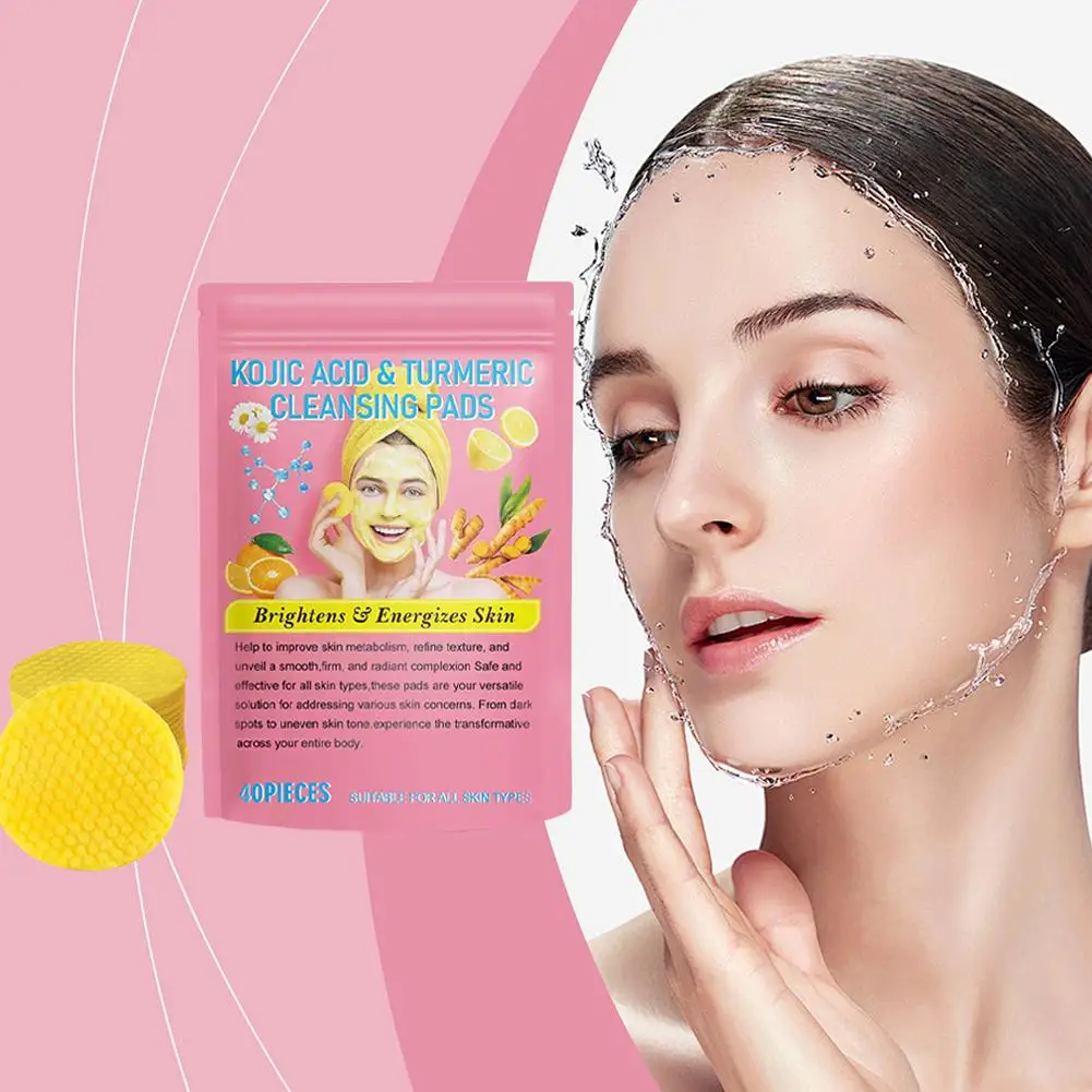 Bantalan pembersih Kojic Cleansing Pads membantu menyeimbangkan minyak kulit dan air Hydrating menghilangkan kelebihan Keratin dari kulit tubuh