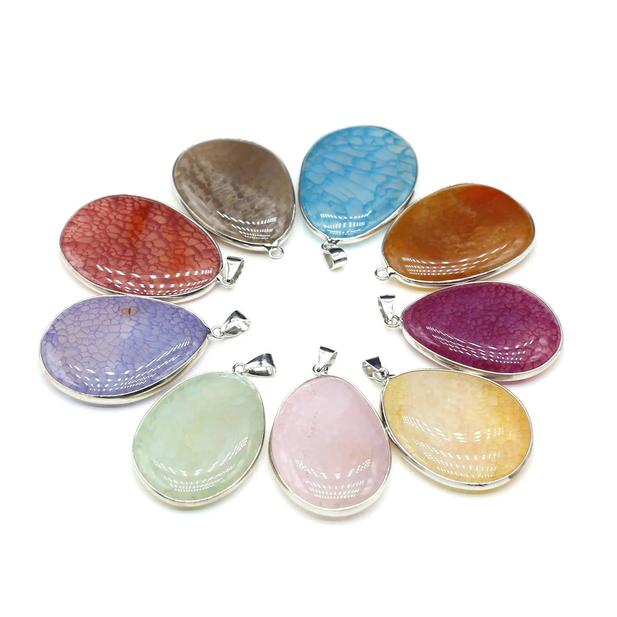31x45mm Natural Stone Agate Pendant Irregular Shape Charms for Jewelry Making Supplies DIY Necklace Earrings Charms Accessories