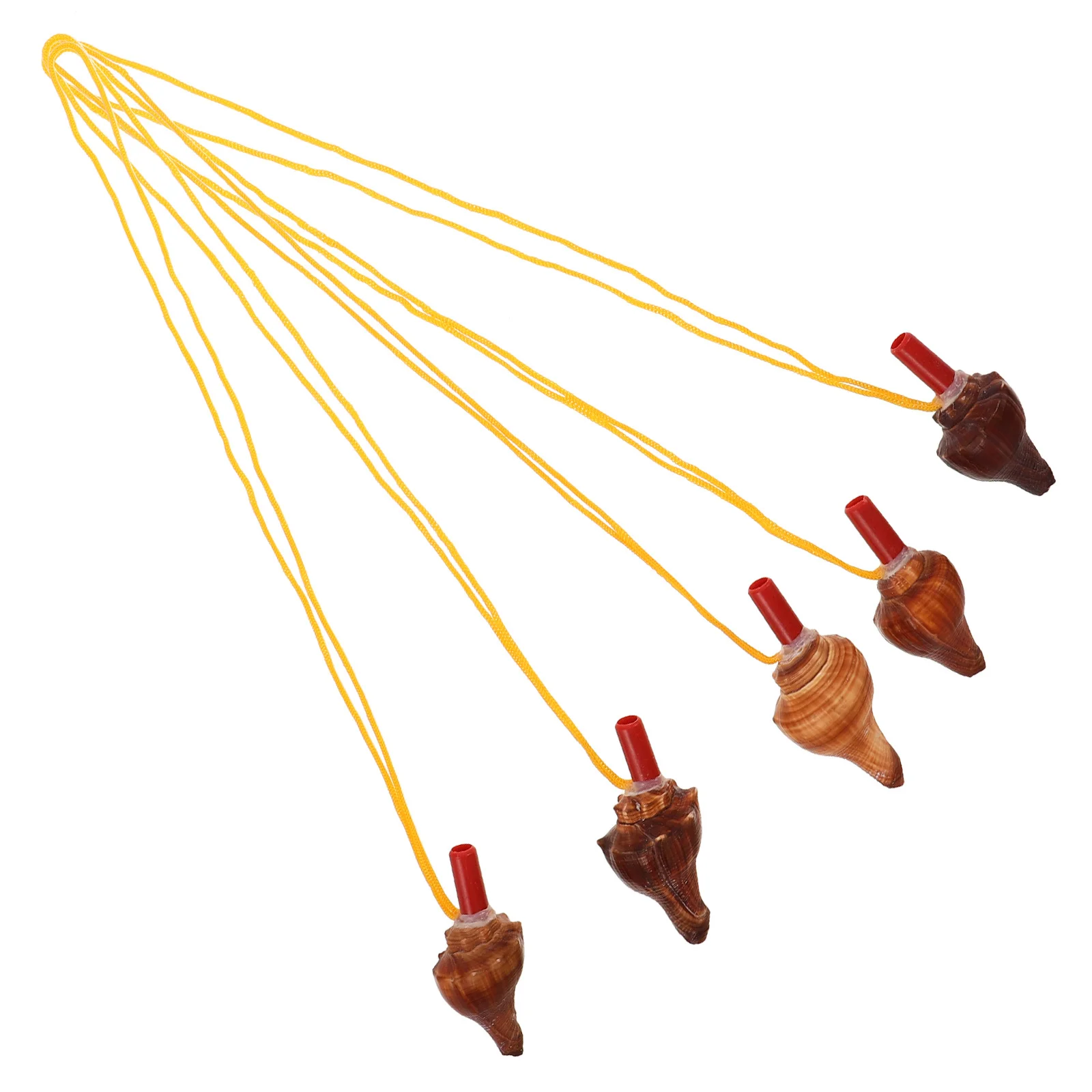 5 قطع من صفارات الصدف الطبيعية، صوت المحيط الأصلي، خفيف الوزن ومتين، تدريب للحفلات، صانع الضوضاء المزخرف