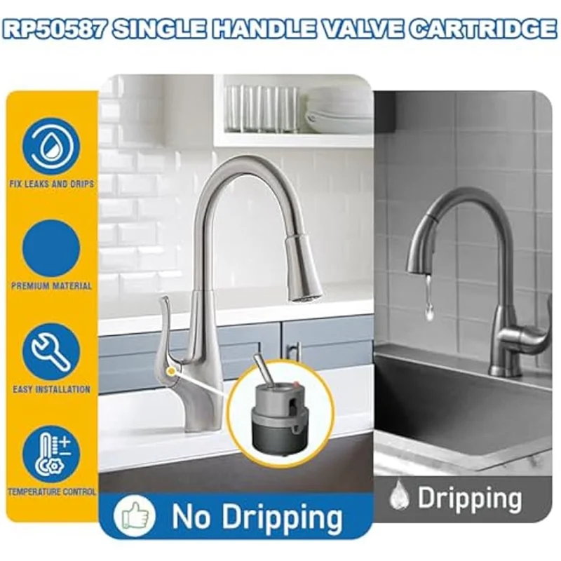 A27F-RP50587 Cartridge For Delta DST Single Handle RP51503 Bonnet Nut Lavatory Kitchen Shower Faucet Valve Assembly Faucet Cartr