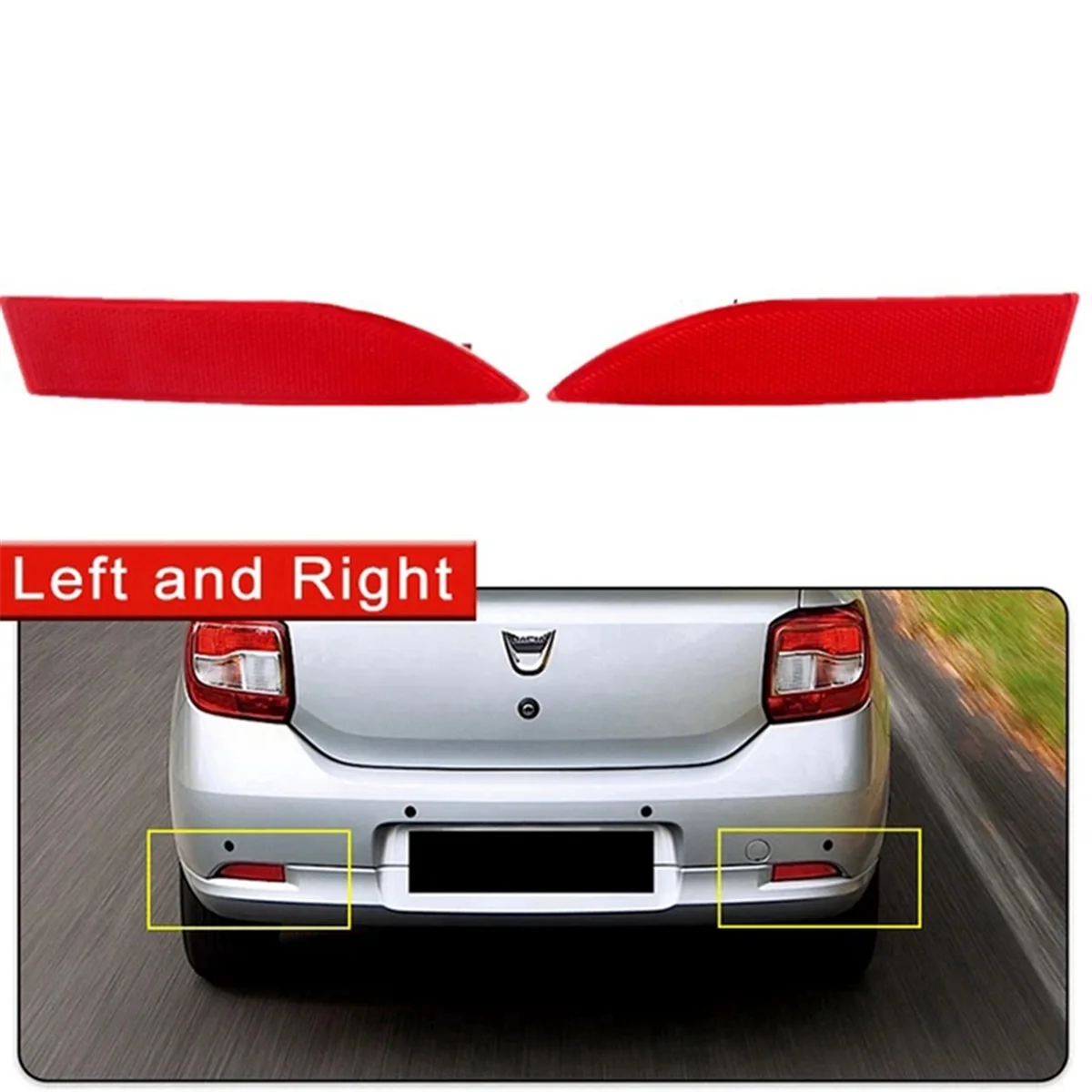 X64A_Rear Bar Reflector Speedlight Renault용 후방등 방지 라이트