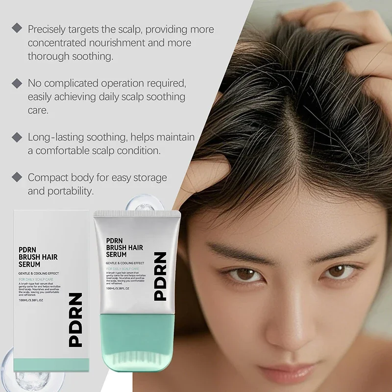 PDRN Scalp Repair Serum reinigt die Kopfhaut gründlich, pflegt geschädigtes Haar, Essenz, tragbare Bürste, Kopfhautserum, erfrischend und beruhigend – Detail 14