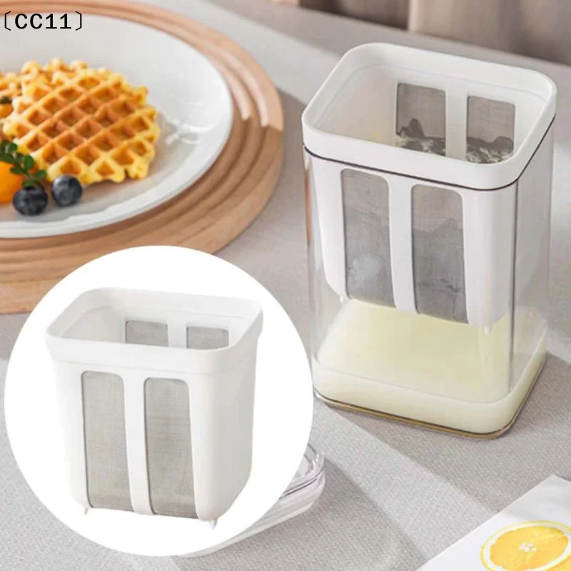 1100ml Yogurt Filter Strainer Fine Mesh Transparent Box Homemade Screen Cheese Moisture Seperator Maker For Kitchen〔CC11〕
