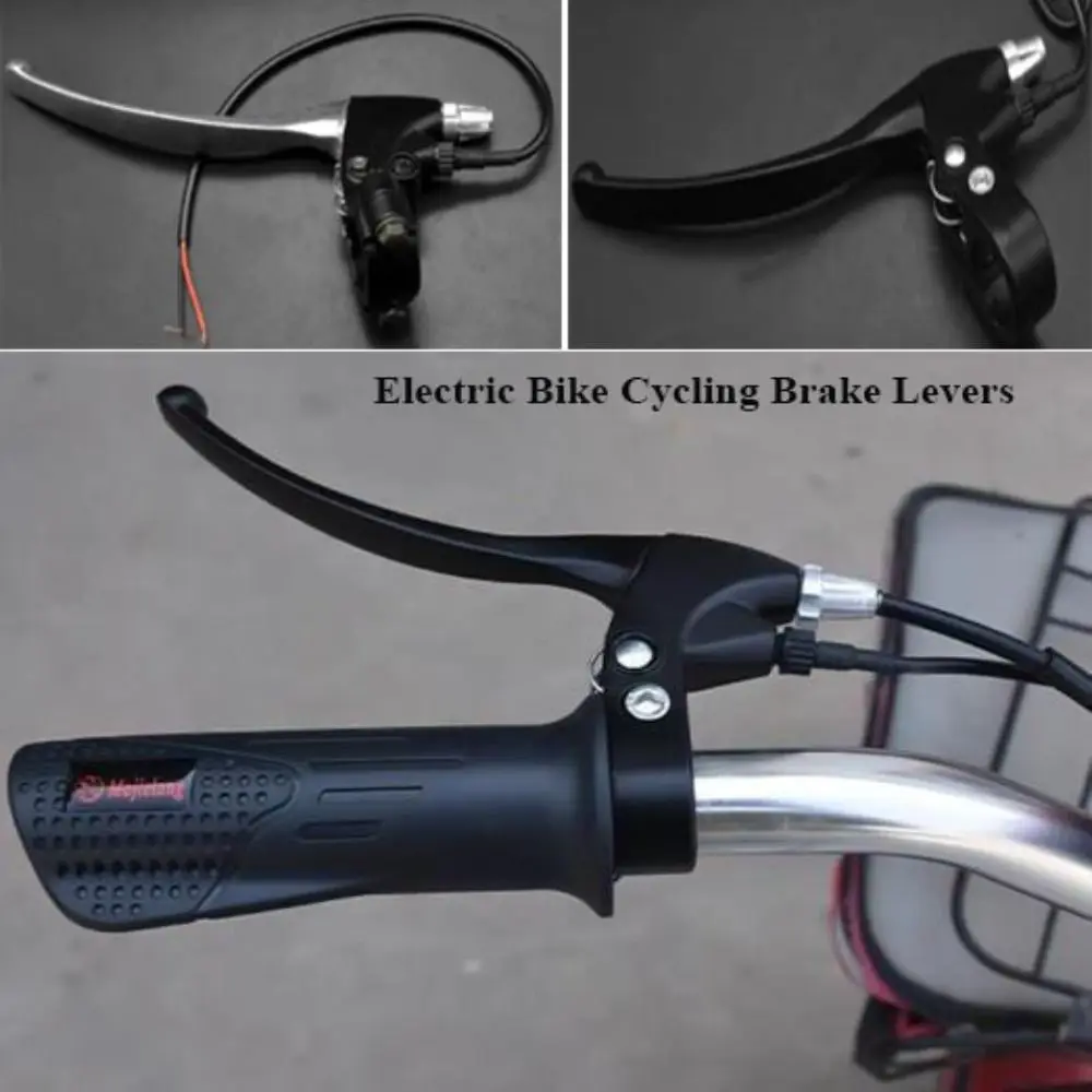 Ultralight Bicycle BMX Brake Handle Electric Bike Cycling Brake Levers V/Disc Brake Handle with Wire Power-off Switch Accessor