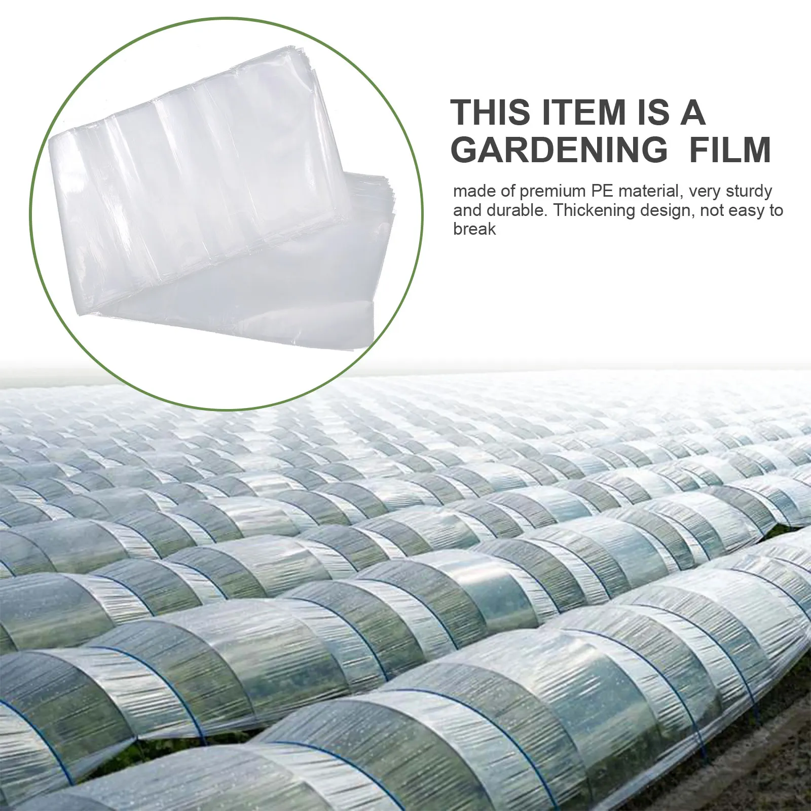 

Greenhouse Water Resistance Sheeting Transparent Gardening Cover Frost Protection Clear Film for Plants Superior Strength Garden