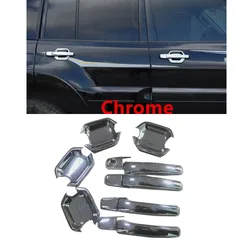 4 or 8 or 12 Pieces Car Door Outside Handles for Pajero V70 V90 V80 V60 Chrome for Montero V97 V73 V87 Door Bowls Carbon Sticker