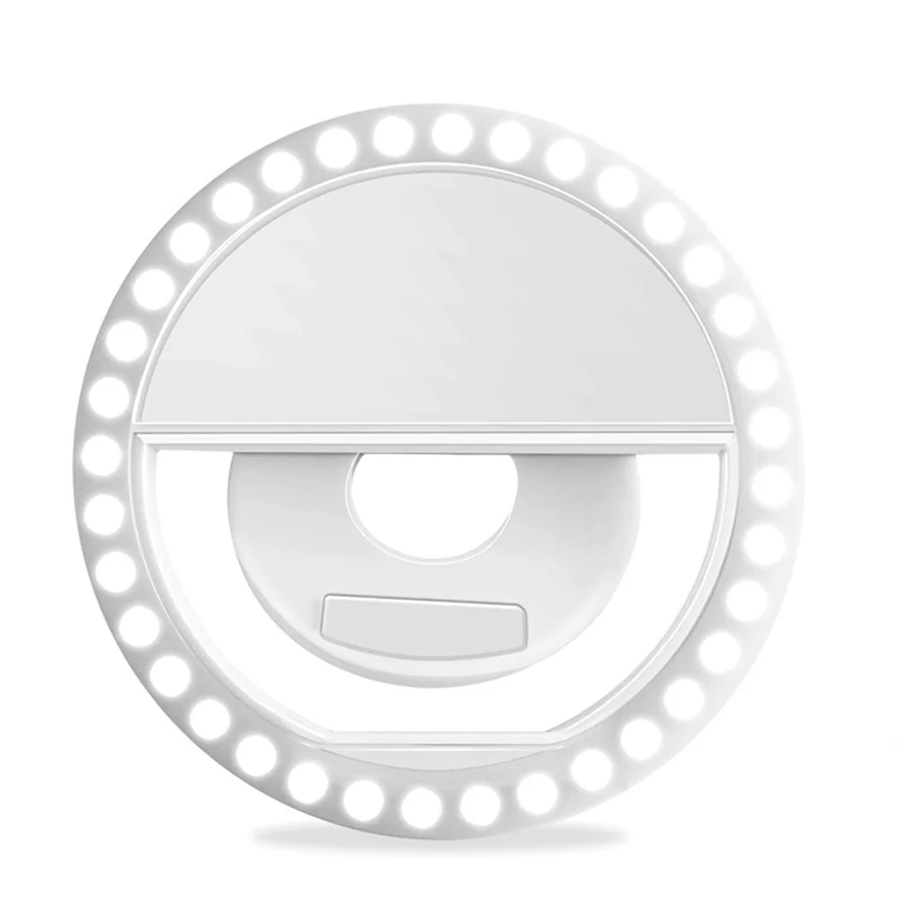 USB Charging LED Selfie Ring Light Portable Fill Light Universal Phone Ring Lamp for Live Streaming Makeup Video Shooting Vlog