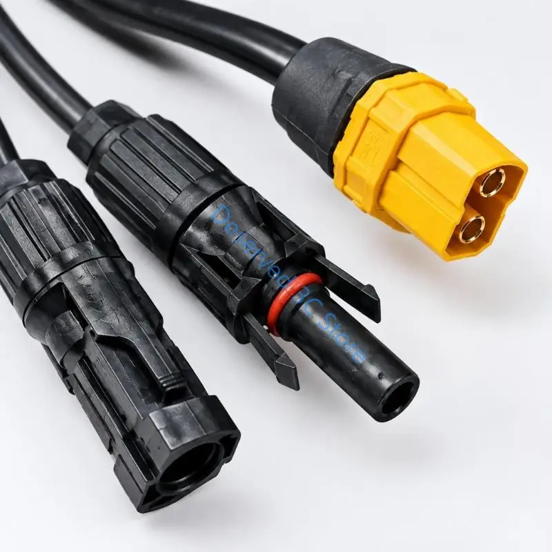 PVC-Jacketed Mc 4 to XT60H-F Adapter Cable for Solar Charging Link Easy Setups R9CB
