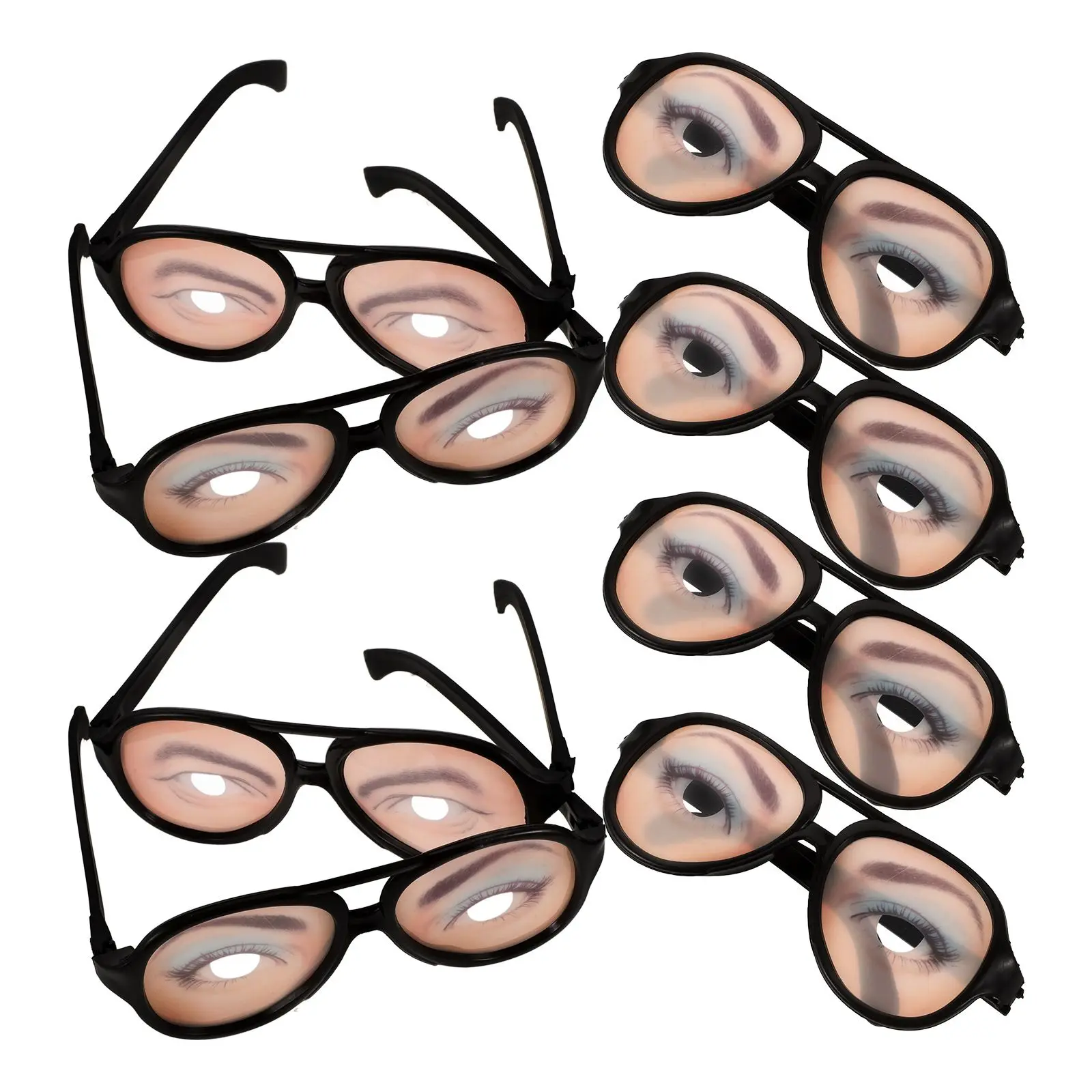 

8 Funny Halloween Glasses Novelty Eyewear Durable Plastic Lightweight Cool Fashion Party Accessories prank props