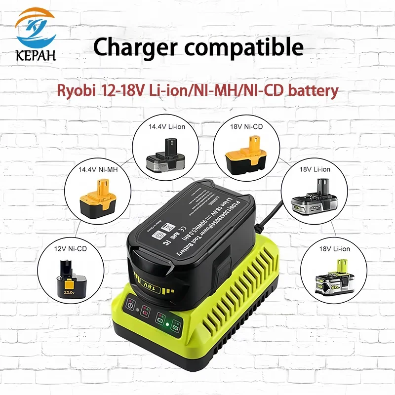 

Pow tree P117 Battery Charger For Ryobi 12V-18V Ni-Cd Ni-Mh Lithium Battery P108 P102, P107, P103, P104, P105, P106