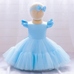 Summer Kids Girl Party Dresses Toddler Baby Baptism Dress For Girls 1 Years Birthday Wedding Clothes Princess Children Costume