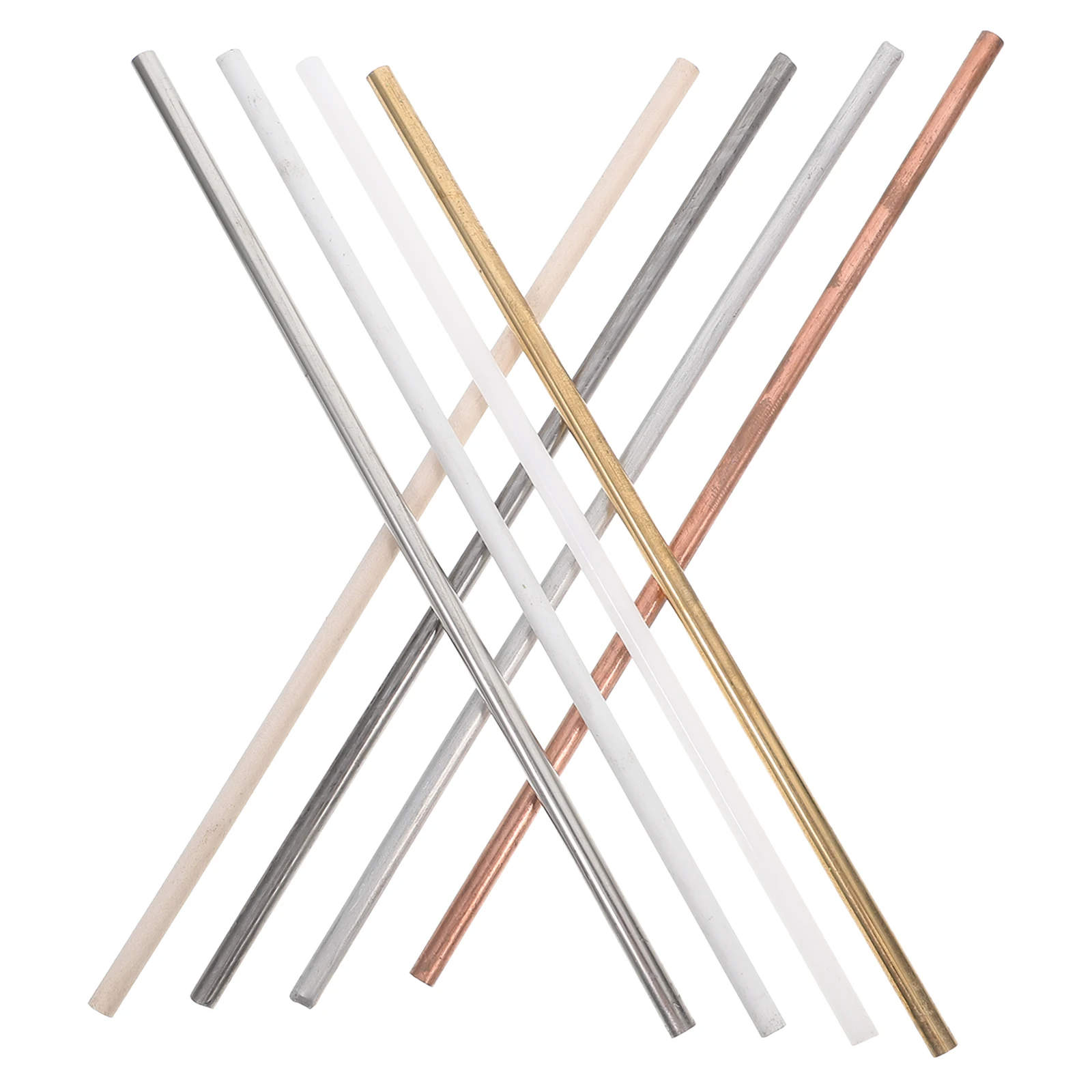 

8pcs Thermal Conductivity Experiment Materials Metal Rods For Crafts Diy Handicraft Stick Solid Round Lab Research