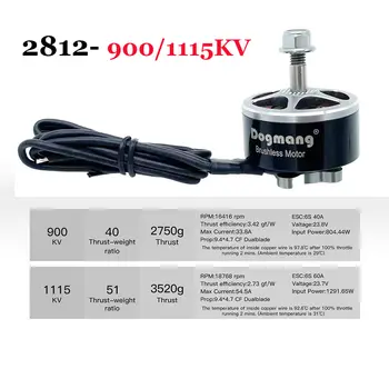 1 ks/4 ks DogMang 2812 900KV/1115KV bezkartáčový motor 5-8S z titanové slitiny s dutou hřídelí a vrtulí 7-9 palců pro RC FPV dron 10 nejlepší prodej bezkartáčový motor s dutou hřídelí - №2