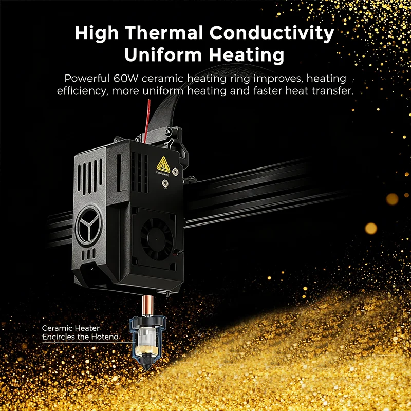 Creality Ender3 V3 KE Hotend Kit, Ceramic Heating Block Kit Hardened steel nozzle is heat resistant up to 450°C,Extruder Hotend 3