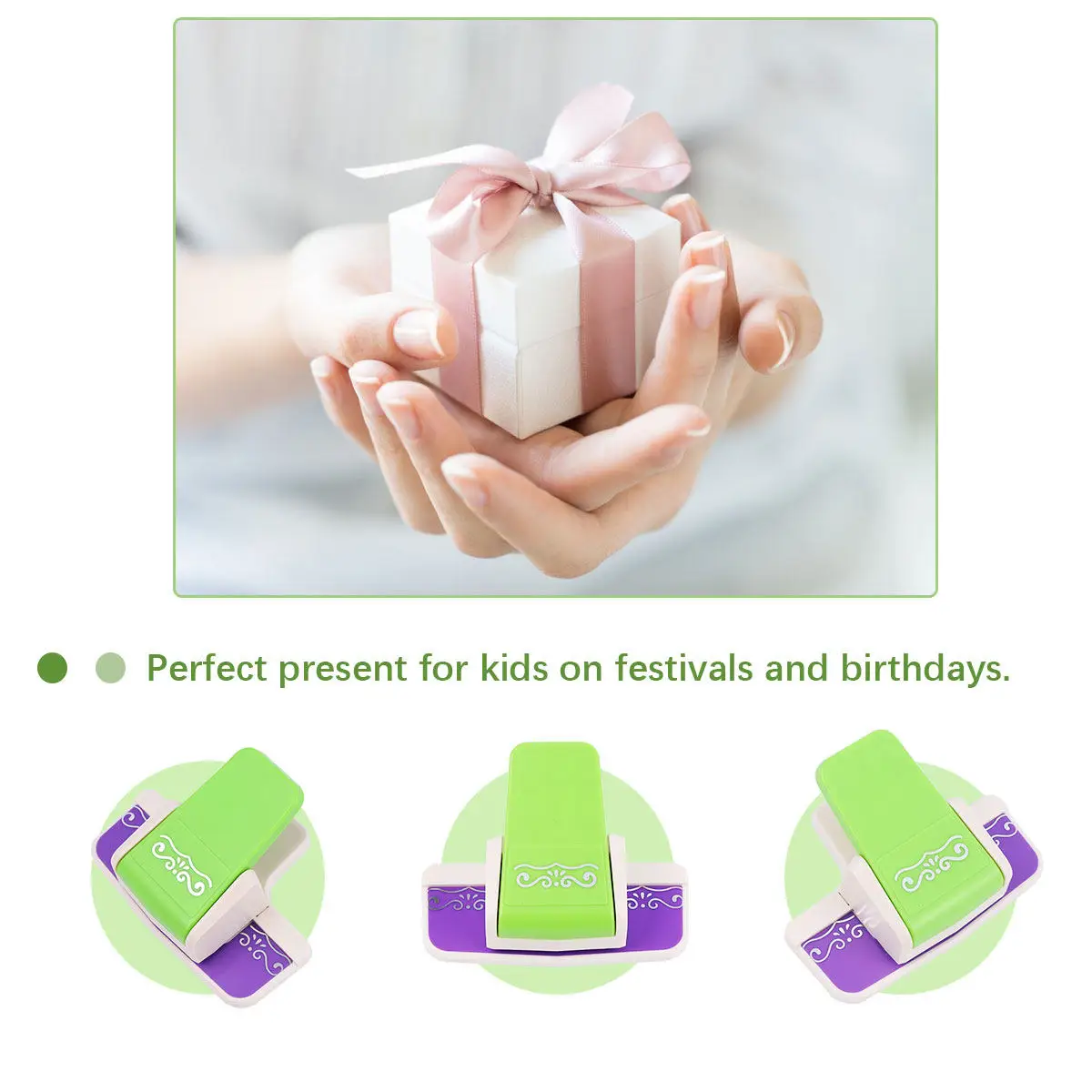 1Pcs Mini Paper Punch Craft Tool for Embossing Cutouts on Cardstock Scrapbook Pages Cups Vases DIY Gifts Hole Puncher