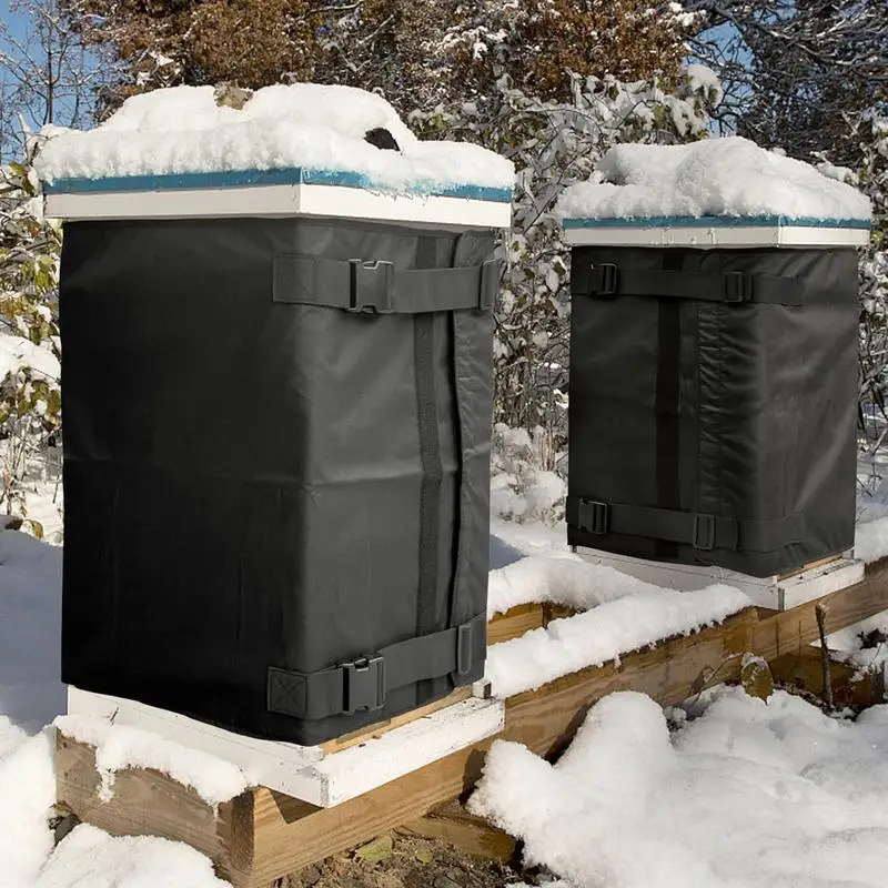 

Winter Beehive Wrap 600D Oxford Hive Wrap Adjustable Hive Wrap Warm Beekeeping Supplies Waterproof Windproof Insulation Wrap For