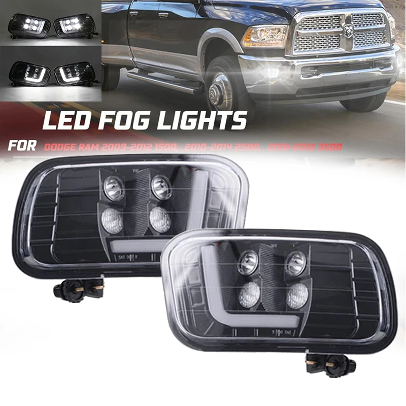 

1 Pair Car Front Bumper Fog Light Lamps For Dodge Ram or Ram Pickup 1500 2500 3500 2009 2010 2011 2012