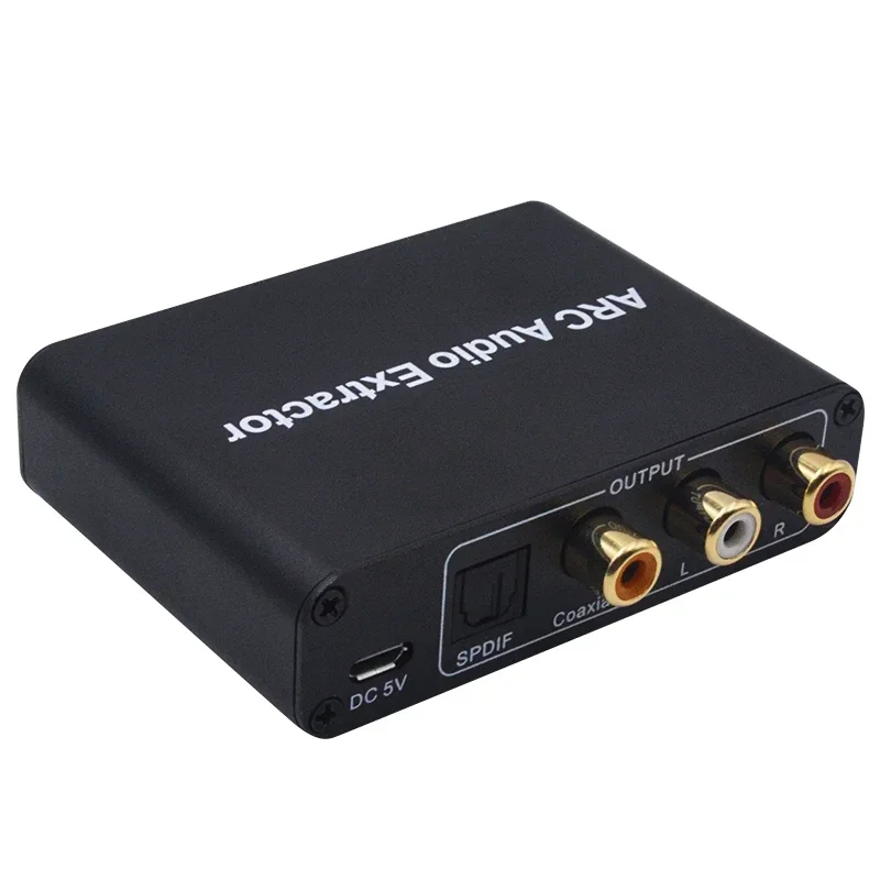 ARC Audio Extractor DAC ARC L/R Coaxiale SPDIF Jack Extractor Return Channel Converter Voor Fiber RCA 3.5mm hoofdtelefoon voor TV