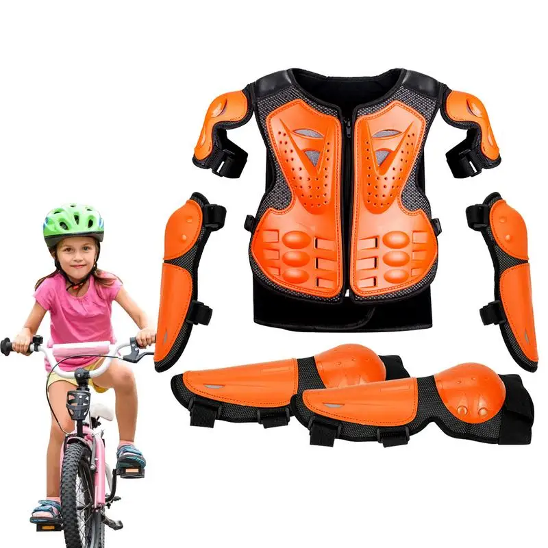 

Kids Chest Protector Motocross Youth Riding Gear Body Protector Riding Protective Gear With Knee Elbow Arm Shoulder Protection