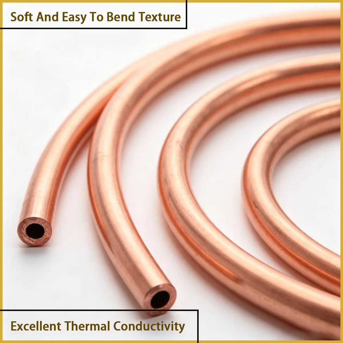 Red copper floppy disk tube with an outer diameter of 1.6-28mm is used for hydraulic pipelines, electrical conductivity, etc