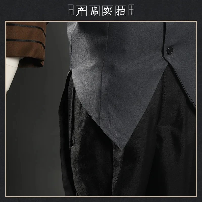 Disfraz de Cosplay de Chuya Nakahara de Stray Dogs, Disfraz de Mafioso del Puerto, Estilo Británico para Halloween